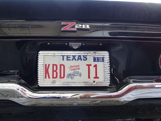united states texas license plate