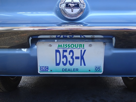 united states missouri license plate